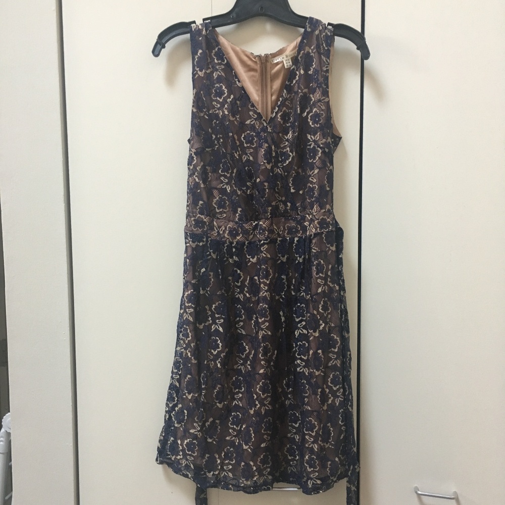 Blue and gold lace Uttam Boutique dress